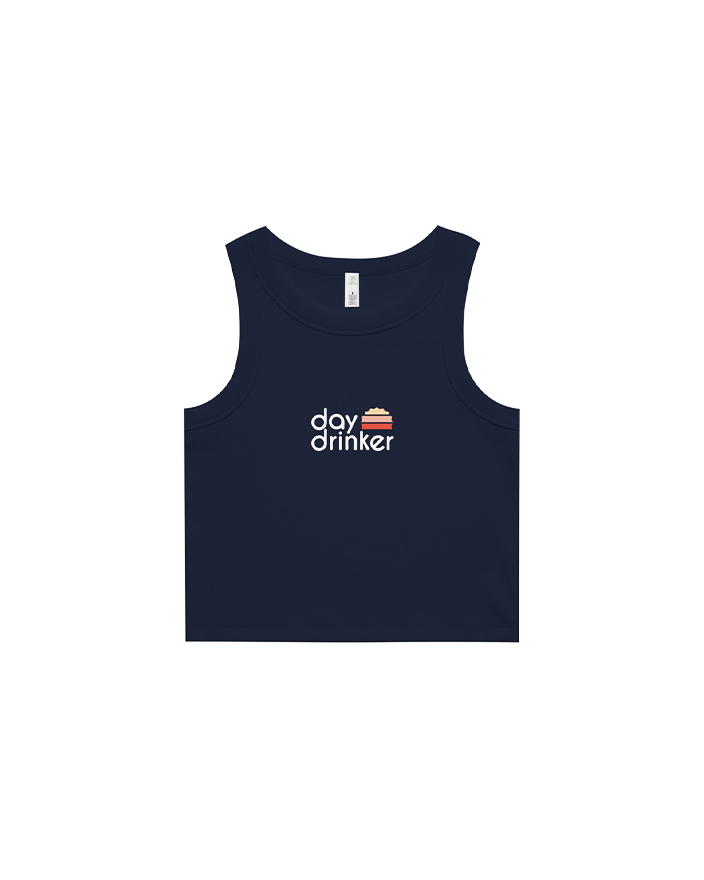 Womens DayDrinker Half Logo Rib Tank