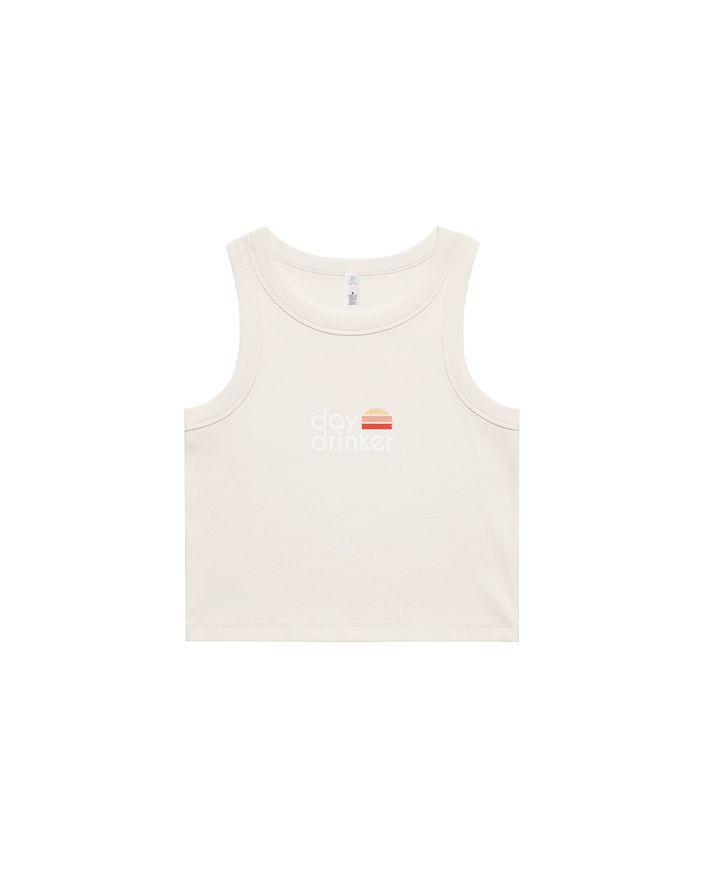 Womens DayDrinker Half Logo Rib Tank