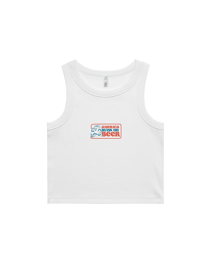 Womens "America Runs on Beer" Tank