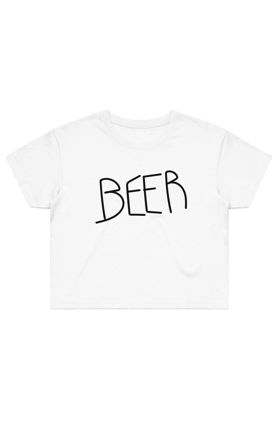 "BEER" Crop Tee