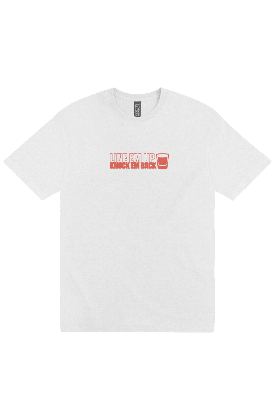 Line Em Up Knock Em Back Mens Heavyweight T-Shirt