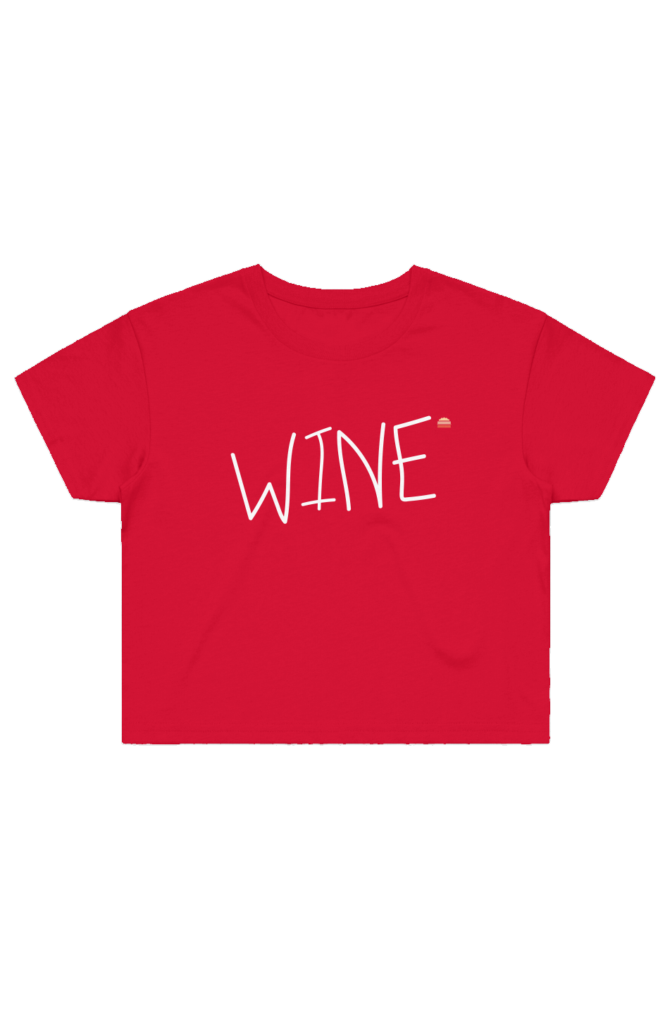 Women's "WINE" Crop Tee