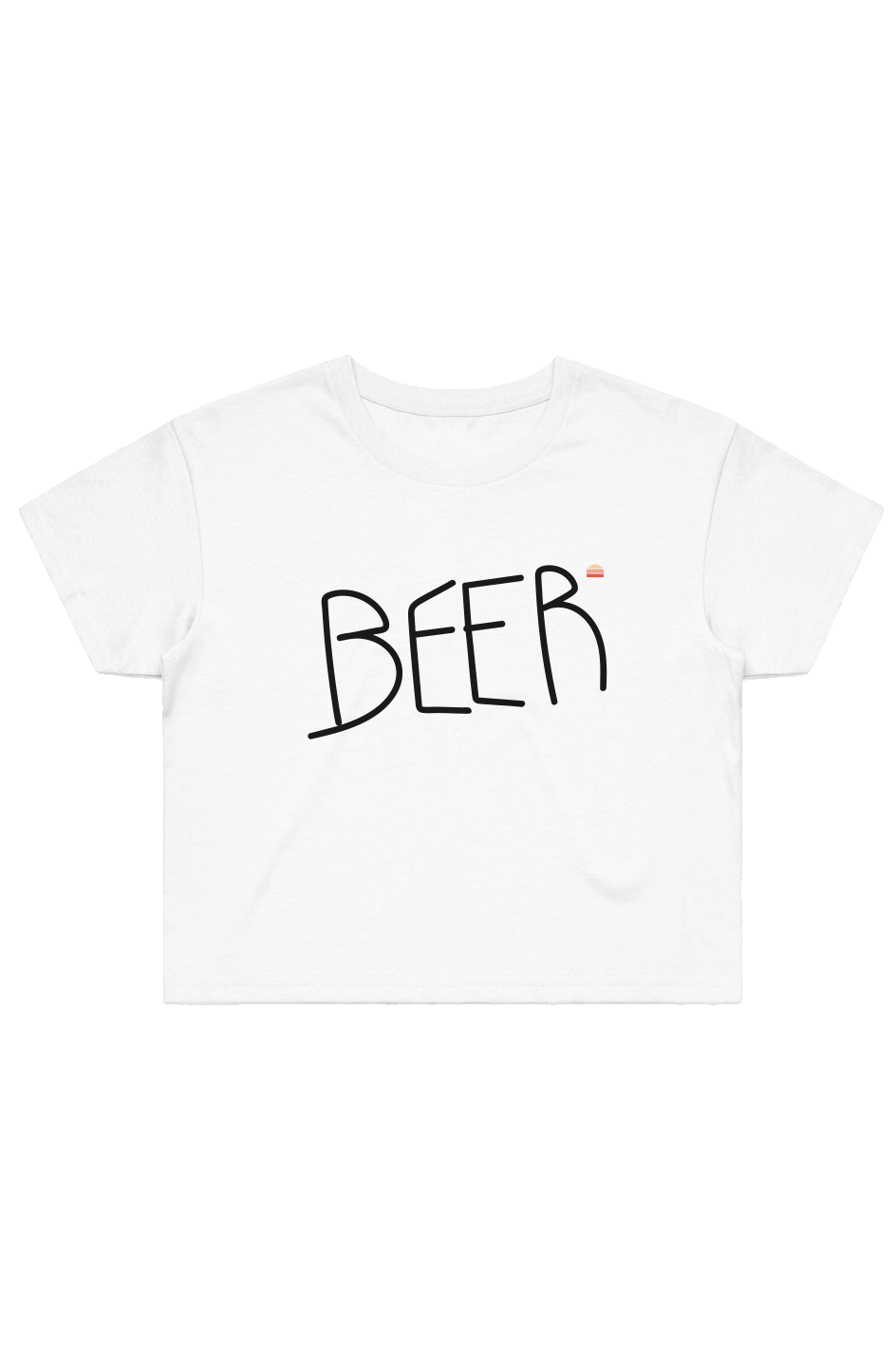 Women's "BEER" Crop Tee